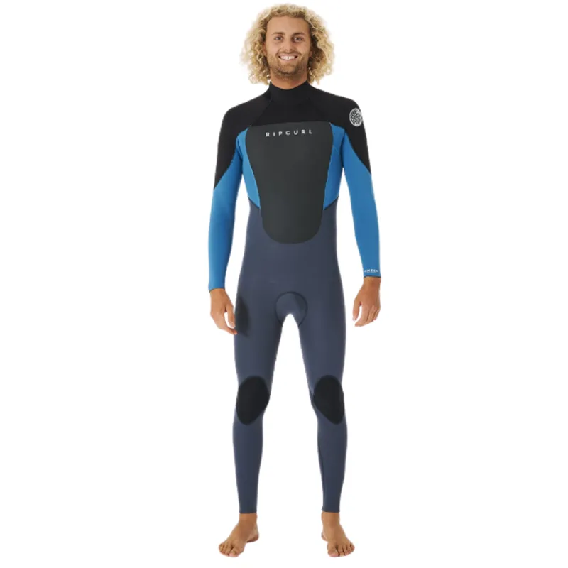 Rip Curl Men's Omega 5/3GB Back Zip Steamer Wetsuit in Blue